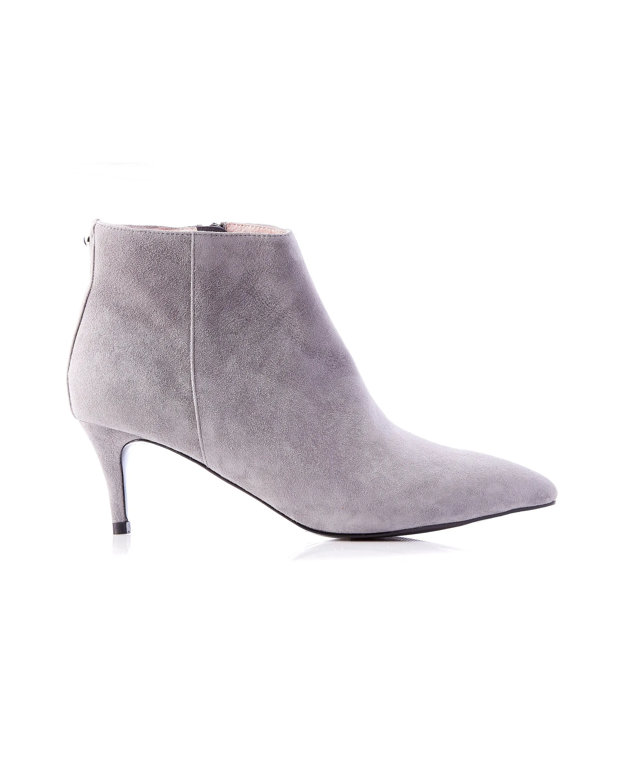 Andy Kitten Heel Boot Grey