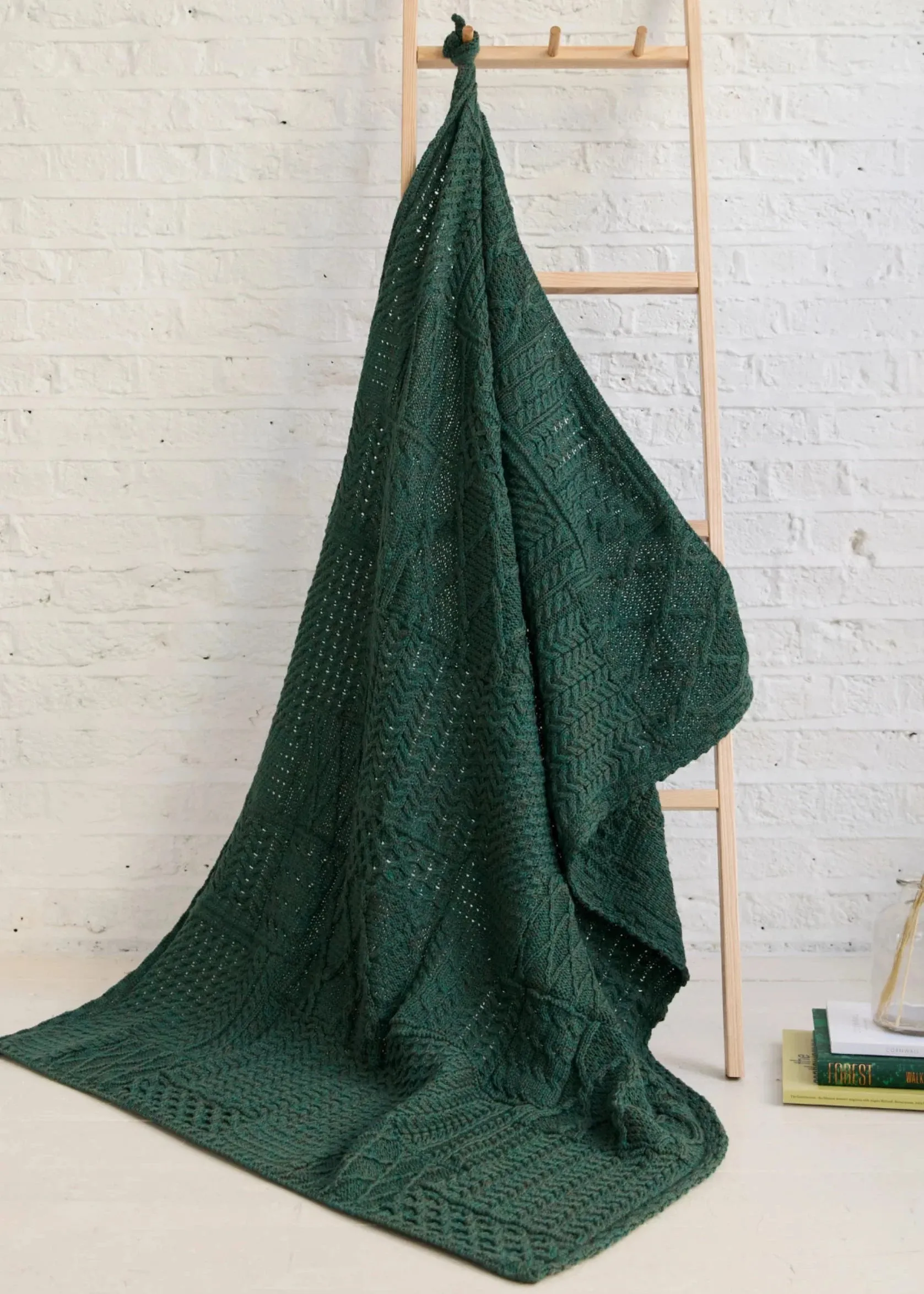 Aran Patchwork Blanket | Connemara Green