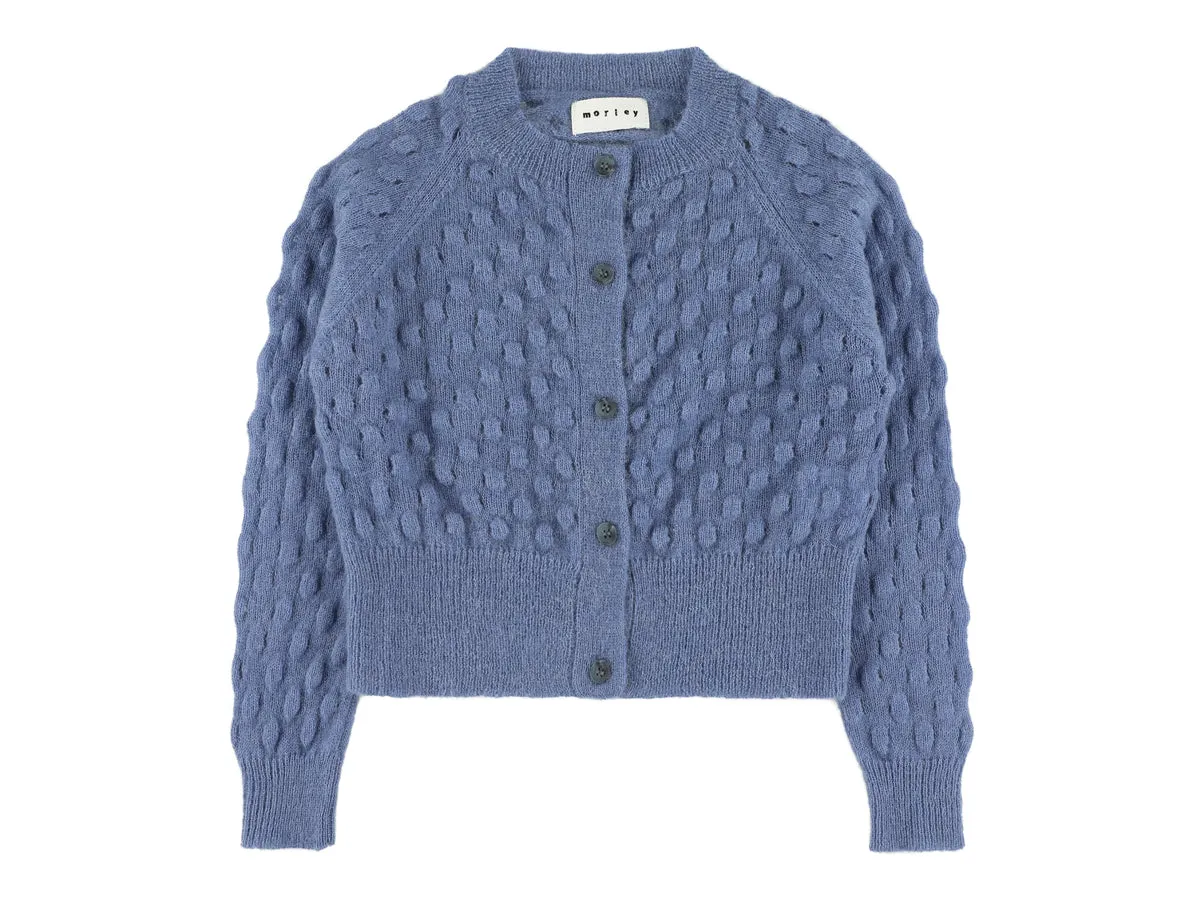 Blue Verona Cropped Cardigan