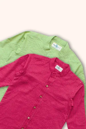 Boys Pure Cotton Katha Shirts Combo