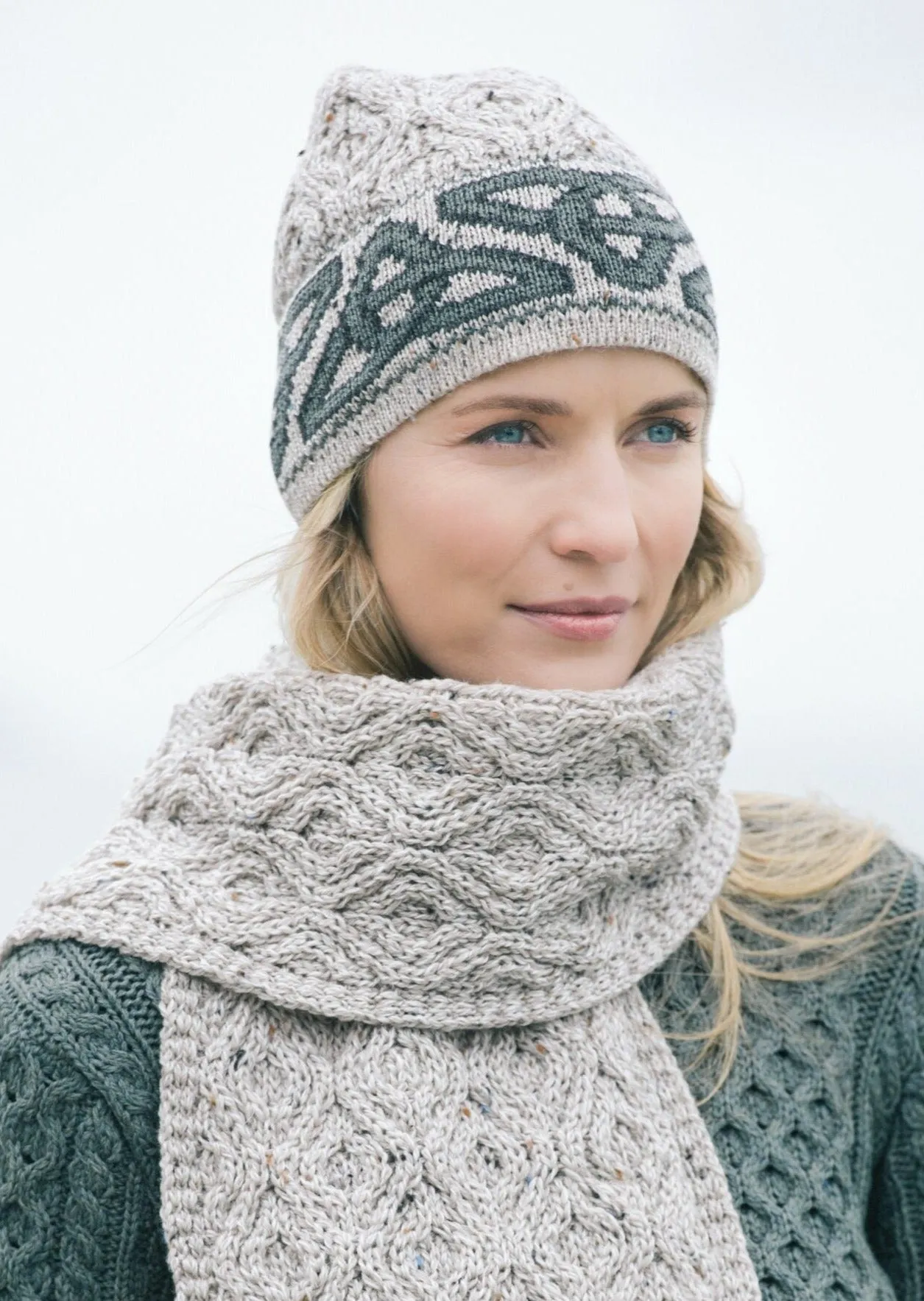 Celtic Jacquard Wool Hat | Oatmeal