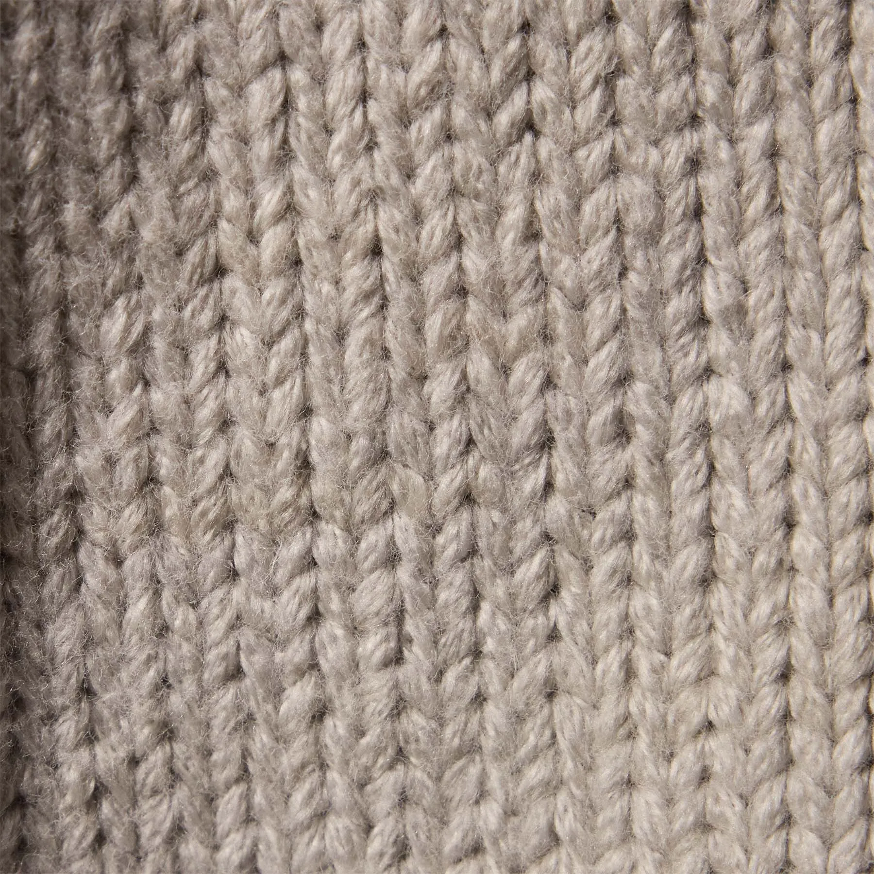 Cotton Knit Funnel Neck Sweater - Salt