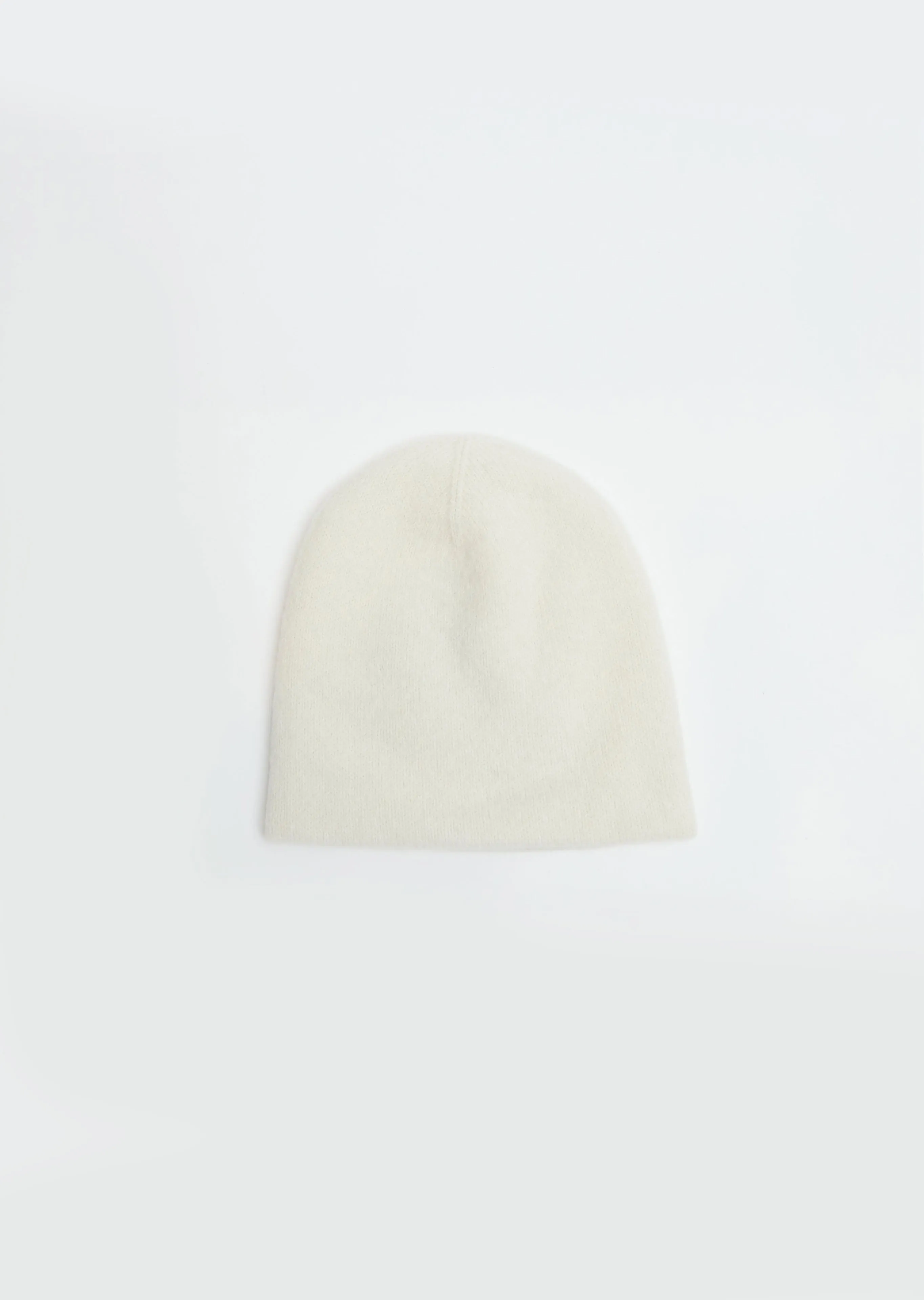 Double Crown Beanie — Raw White