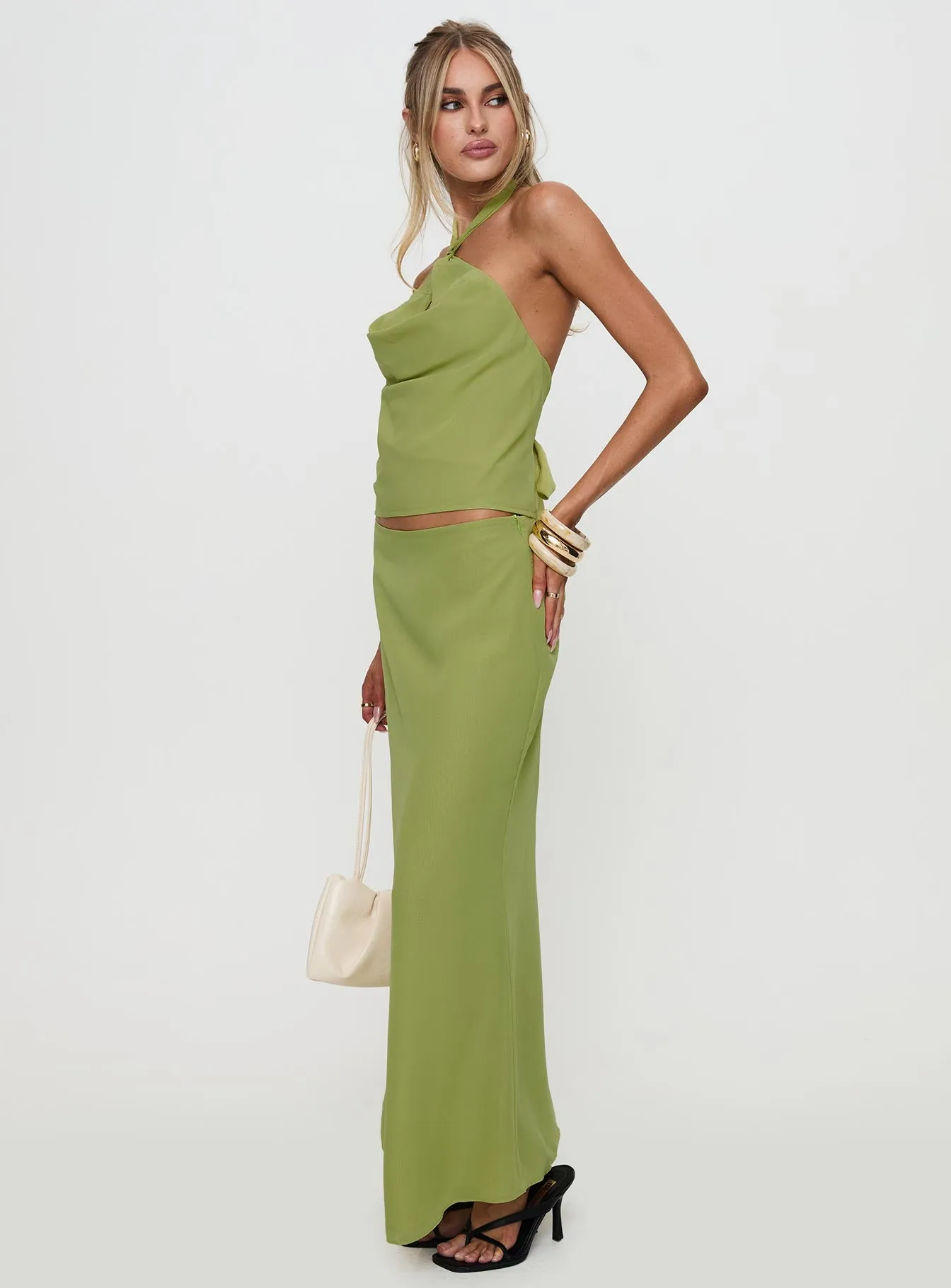 Eleganza Maxi Skirt Green