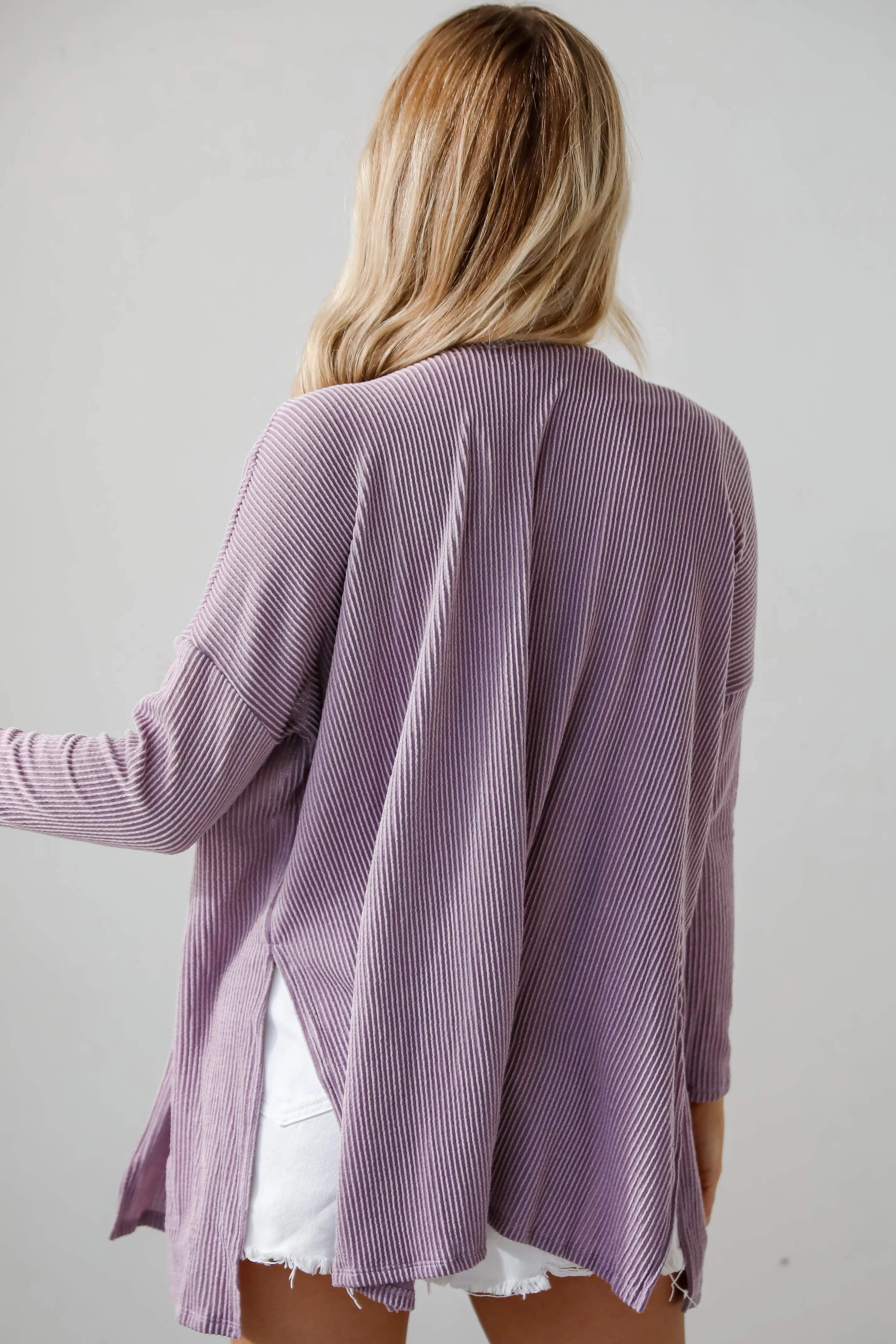 FINAL SALE - Easygoing Essence Lavender Corded Cardigan