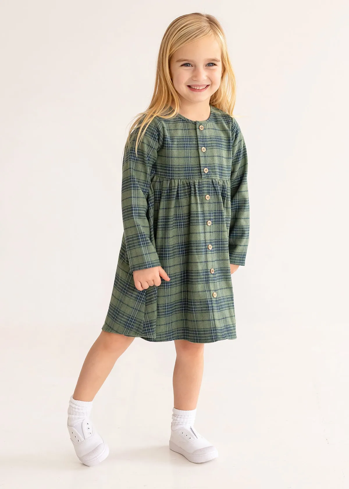 Girls L/S Cozy Creatures Dress