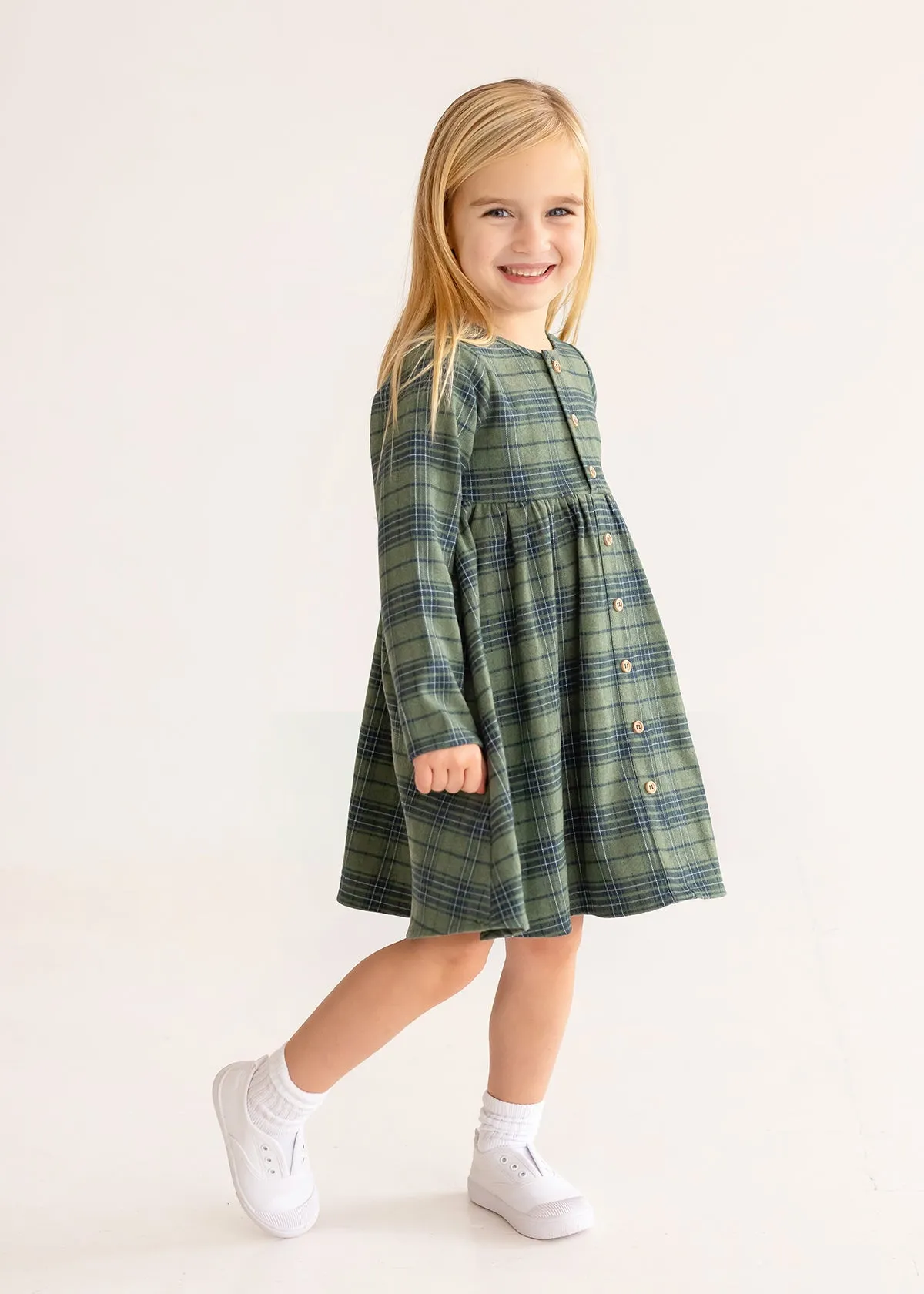 Girls L/S Cozy Creatures Dress