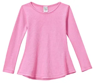 Girls Soft & Cozy Thermal Long Sleeve Tunic | Medium Pink