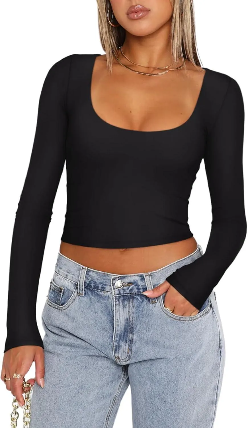 Glimmers of Harmony Scoop Neck Crop Top