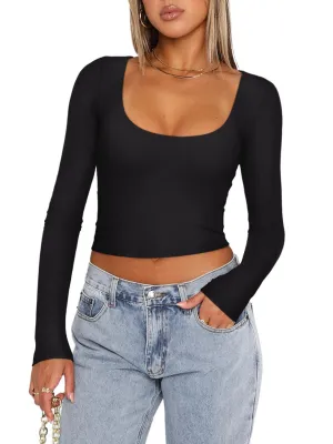 Glimmers of Harmony Scoop Neck Crop Top