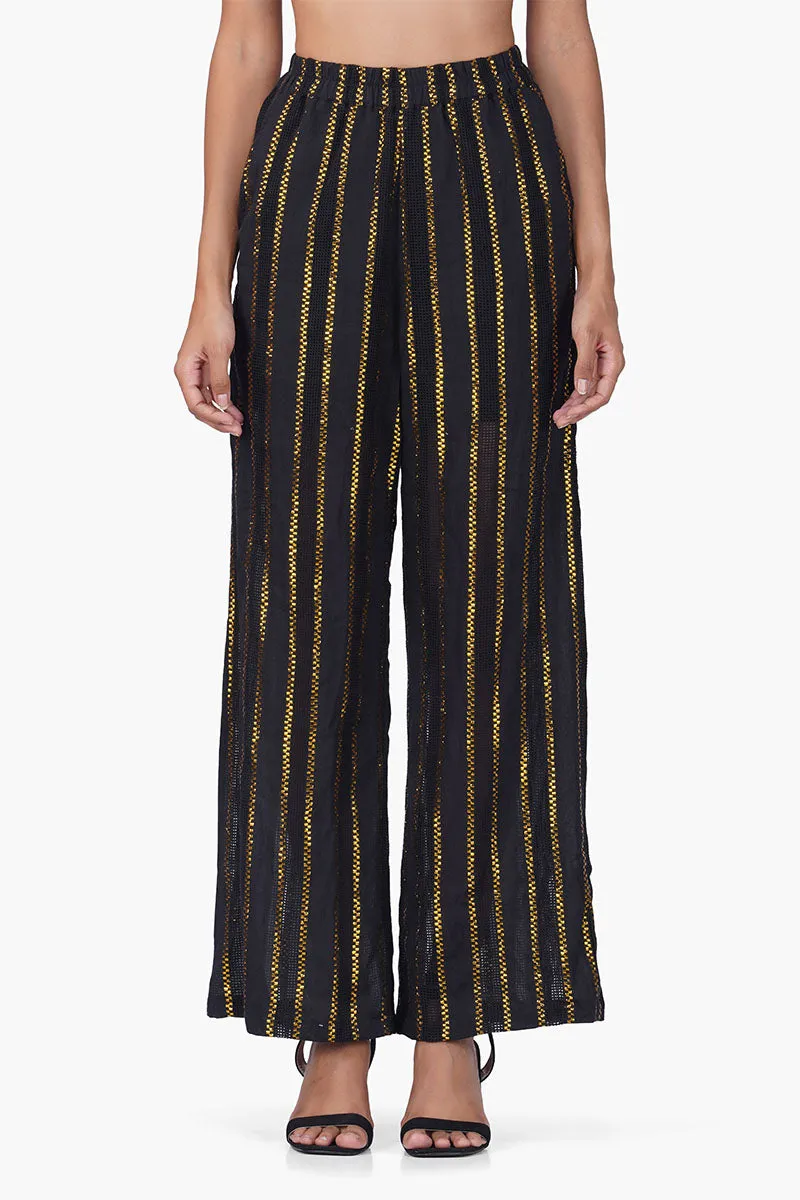 Gold Charm Black Pants