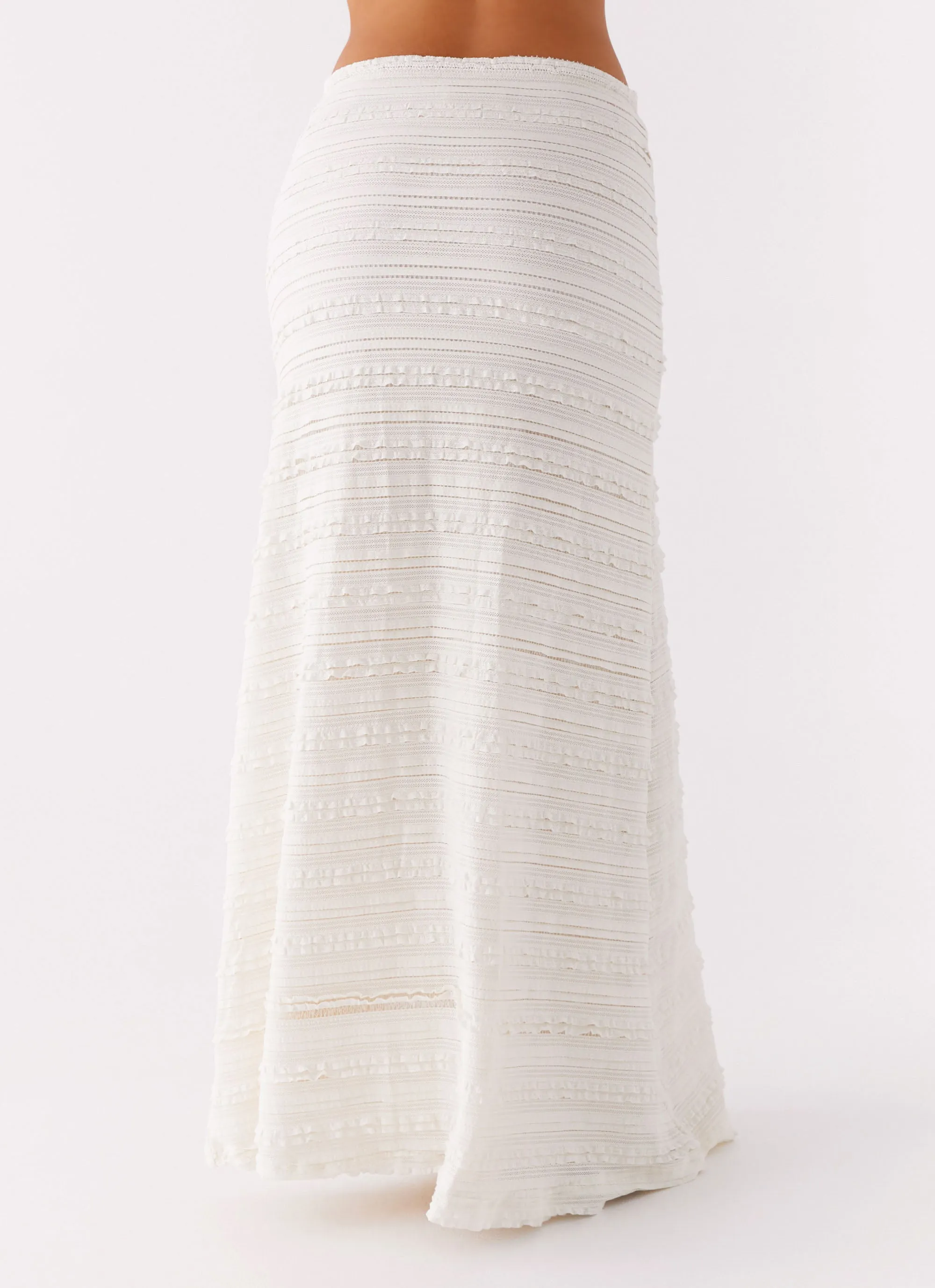 Harbour Side Mesh Maxi Skirt - White