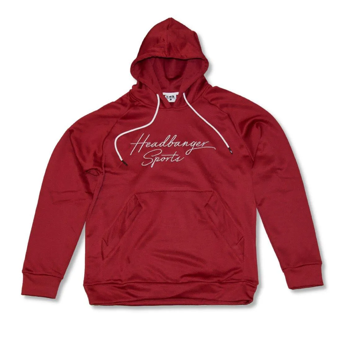 Headbanger Sports Performance Fleece Line Hoodie w/ Kangaroo Pocket: Deep Red