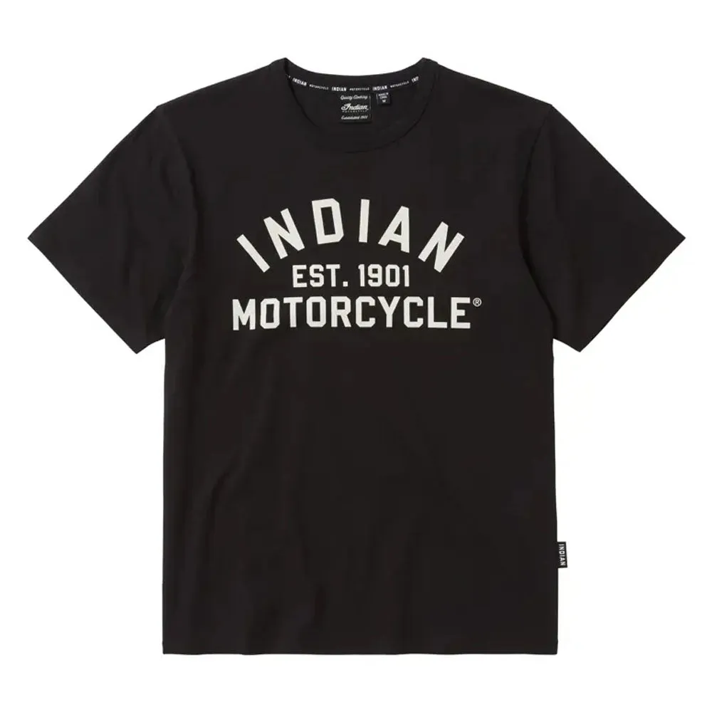 Indian Motorcycle  Polaris Mens Script Shop Shirt Tee Soft Lightweight Comfortable Casual