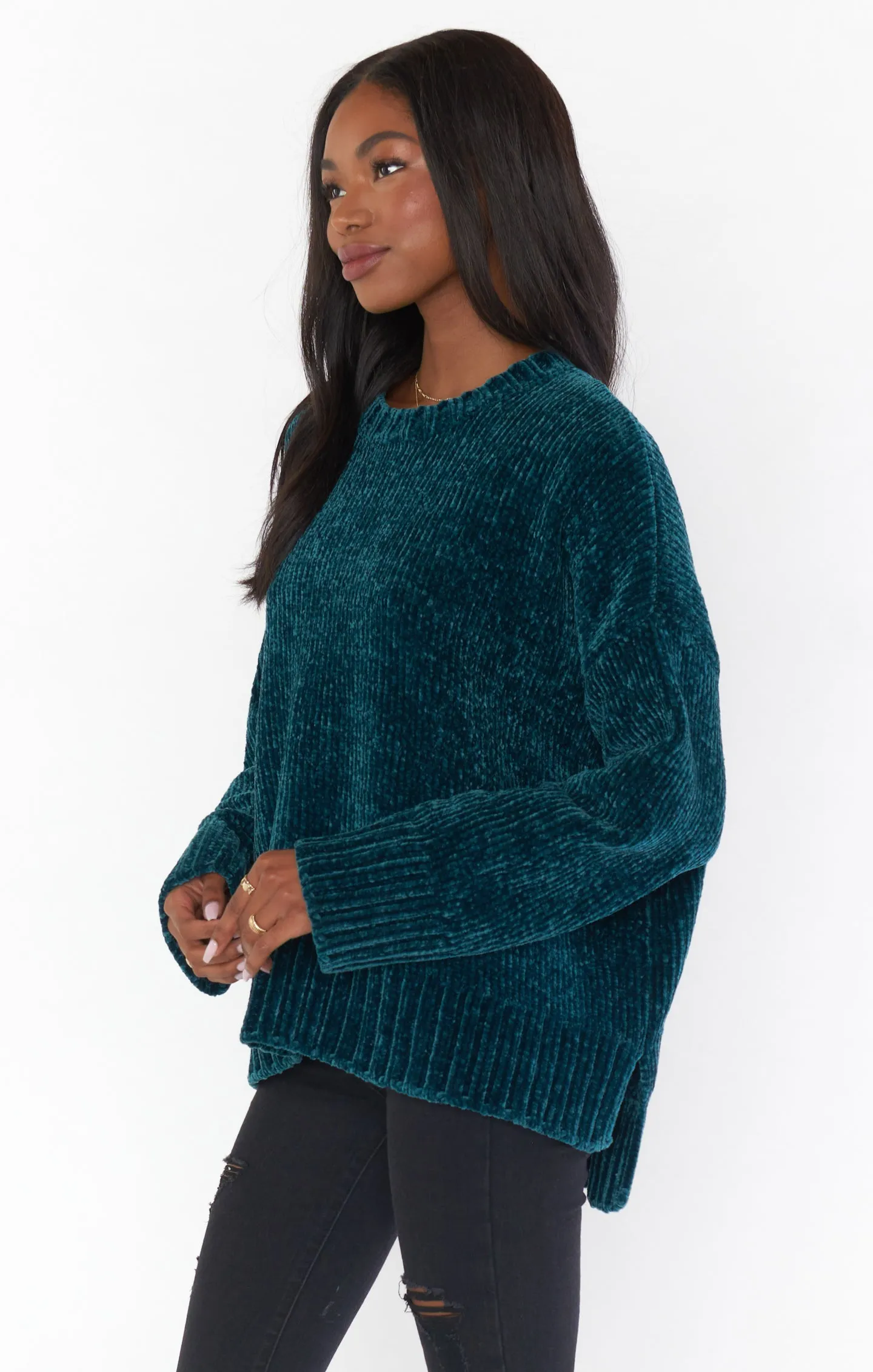 Jesse Sweater ~ Jade Chenille Knit