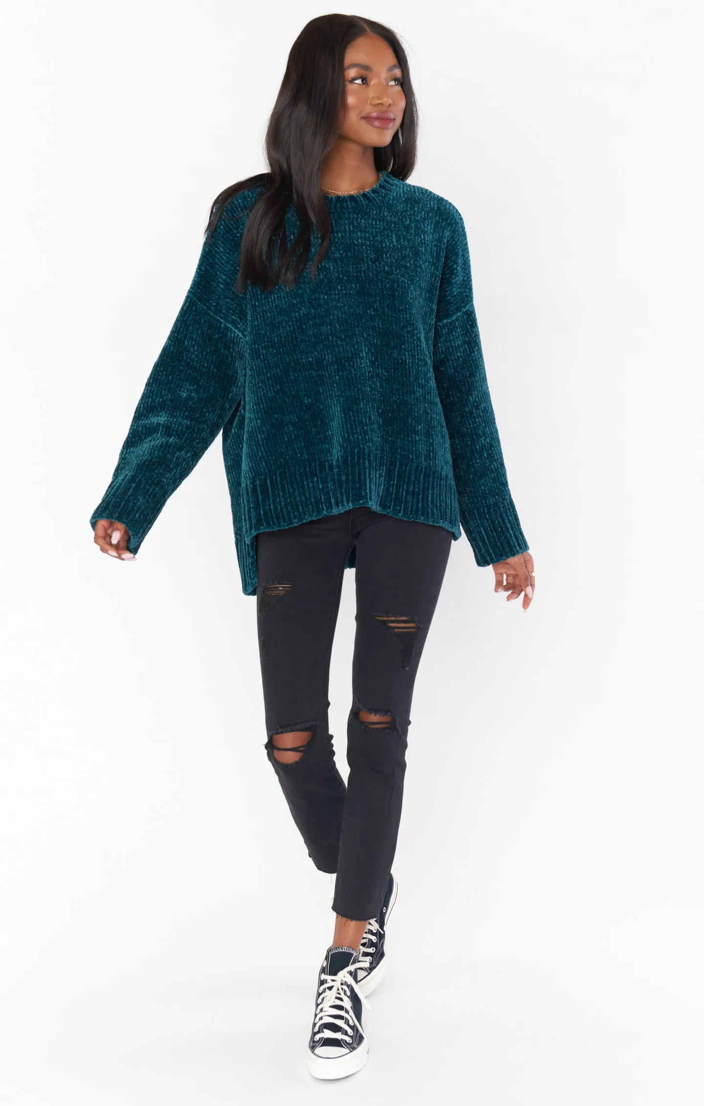 Jesse Sweater ~ Jade Chenille Knit