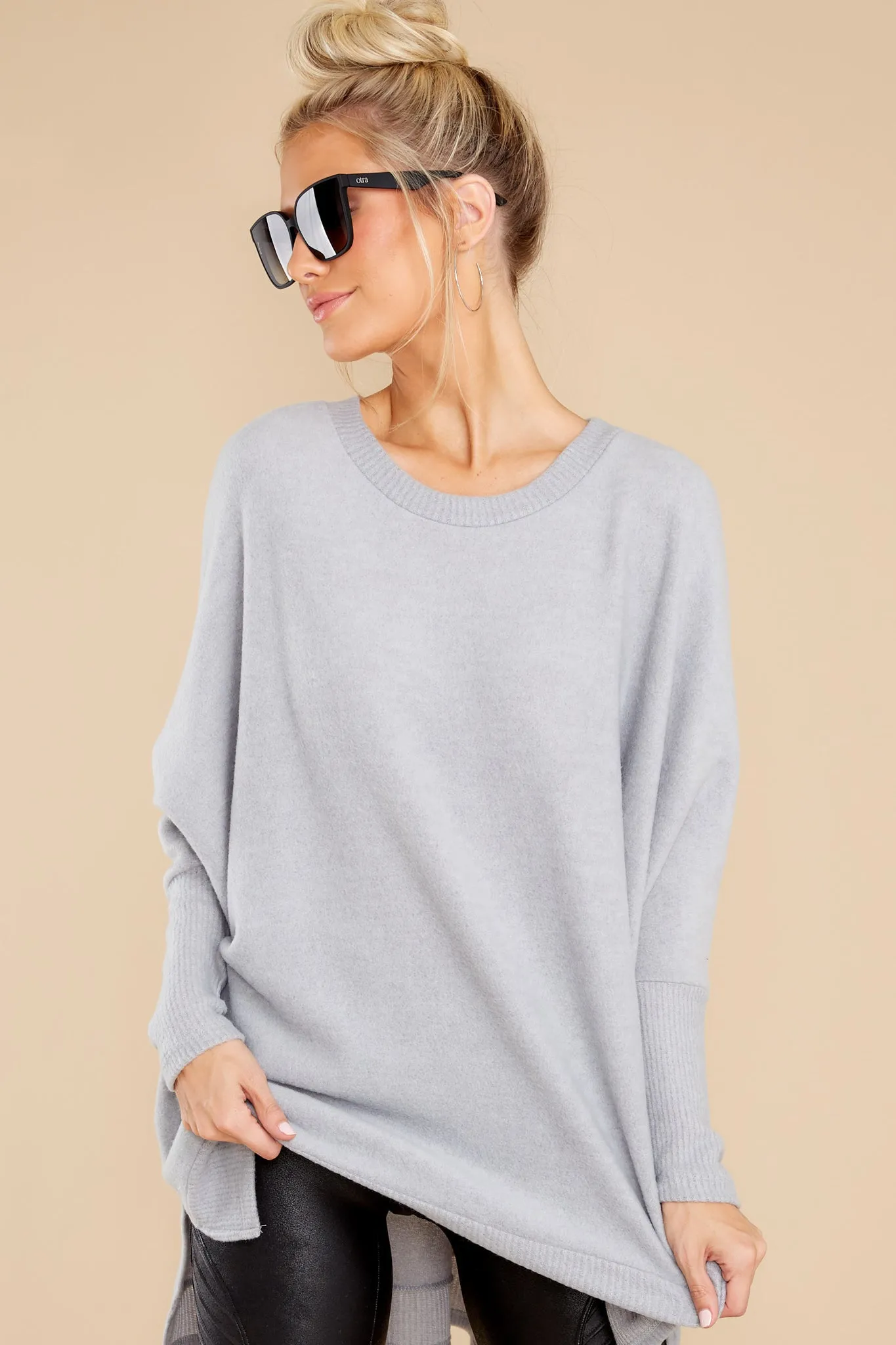 Just What I Need Heather Grey Top