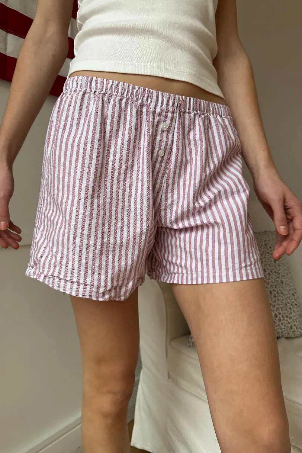 Keira Long Striped Boxer Shorts