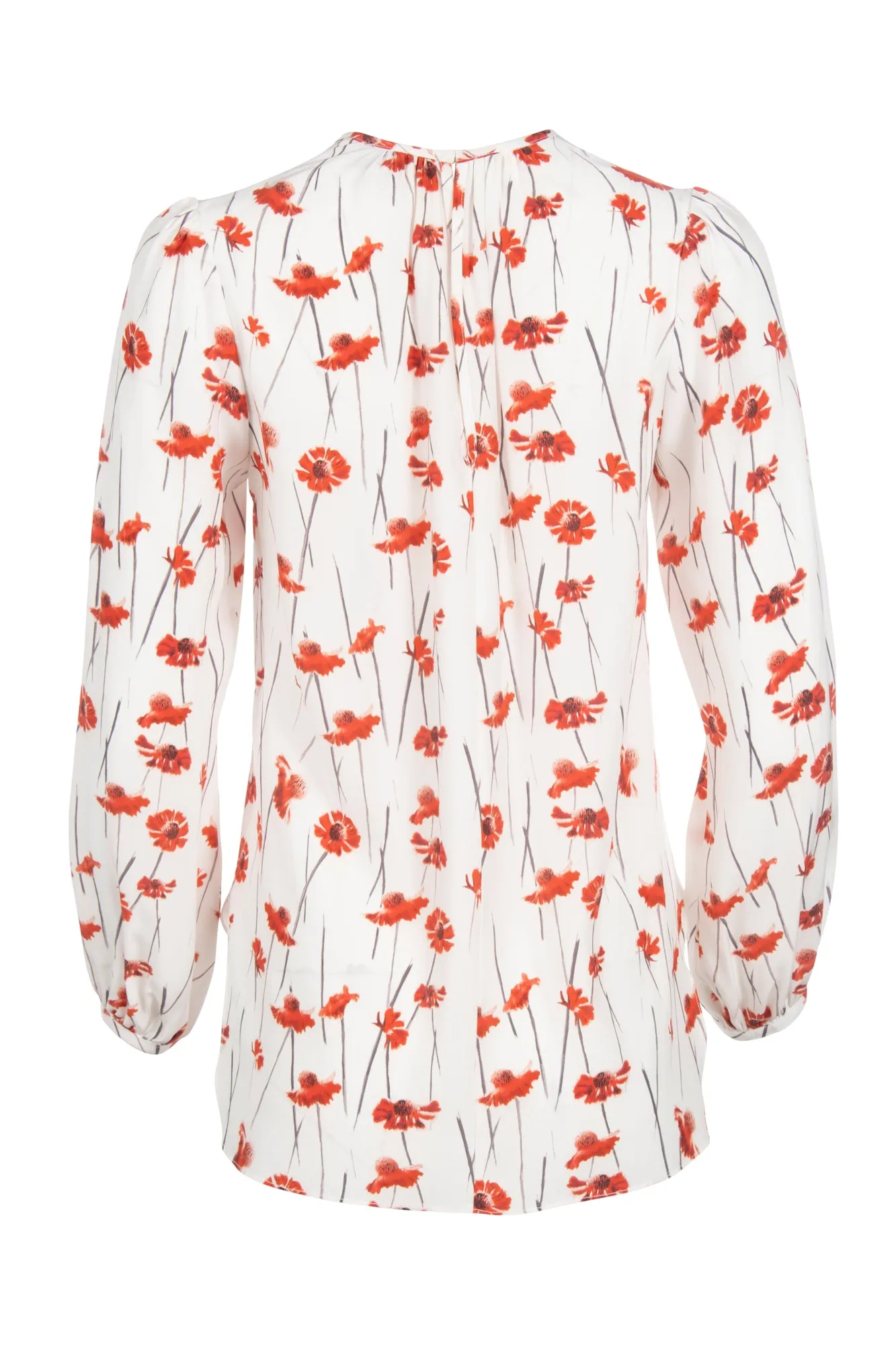 Keyhole Blouse - Red Spanish Poppy