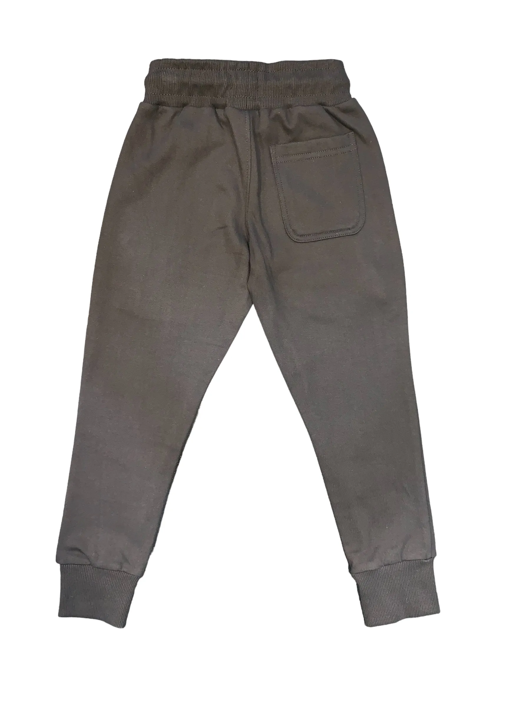 Kids Track pants with cuffed bottom #K-DOTS - Black (UNISEX)