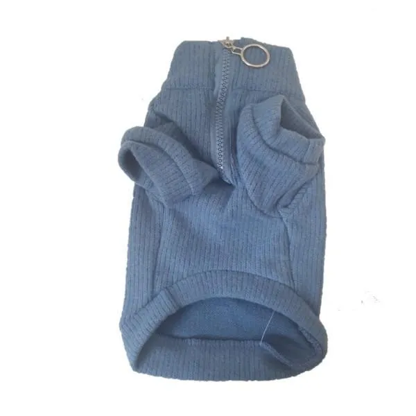 Lined Fleece Sweater For Dogs - Navy Blue