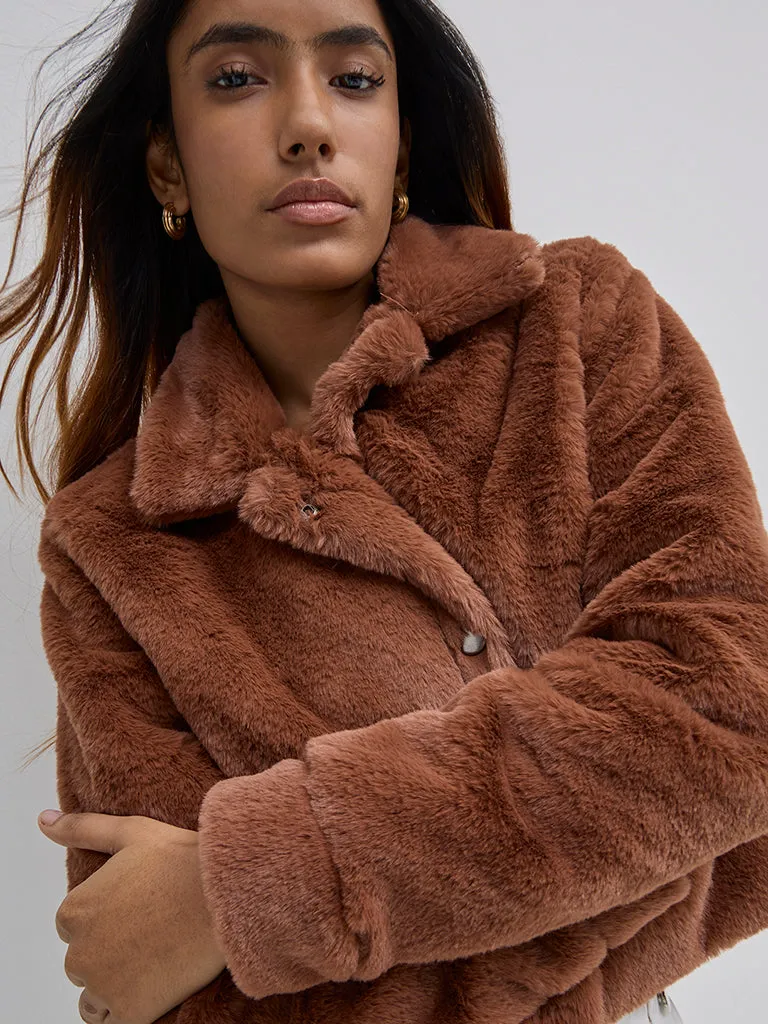 LOV Brown Faux-Fur Jacket