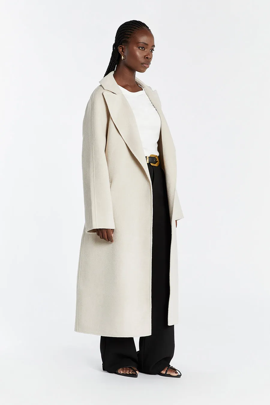 MATILDA BONE WOOL FELT COAT