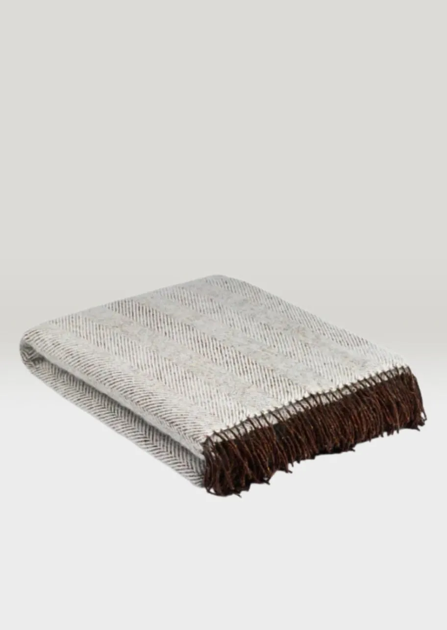 Mcnutt Chocolate Vanilla Wool Blanket