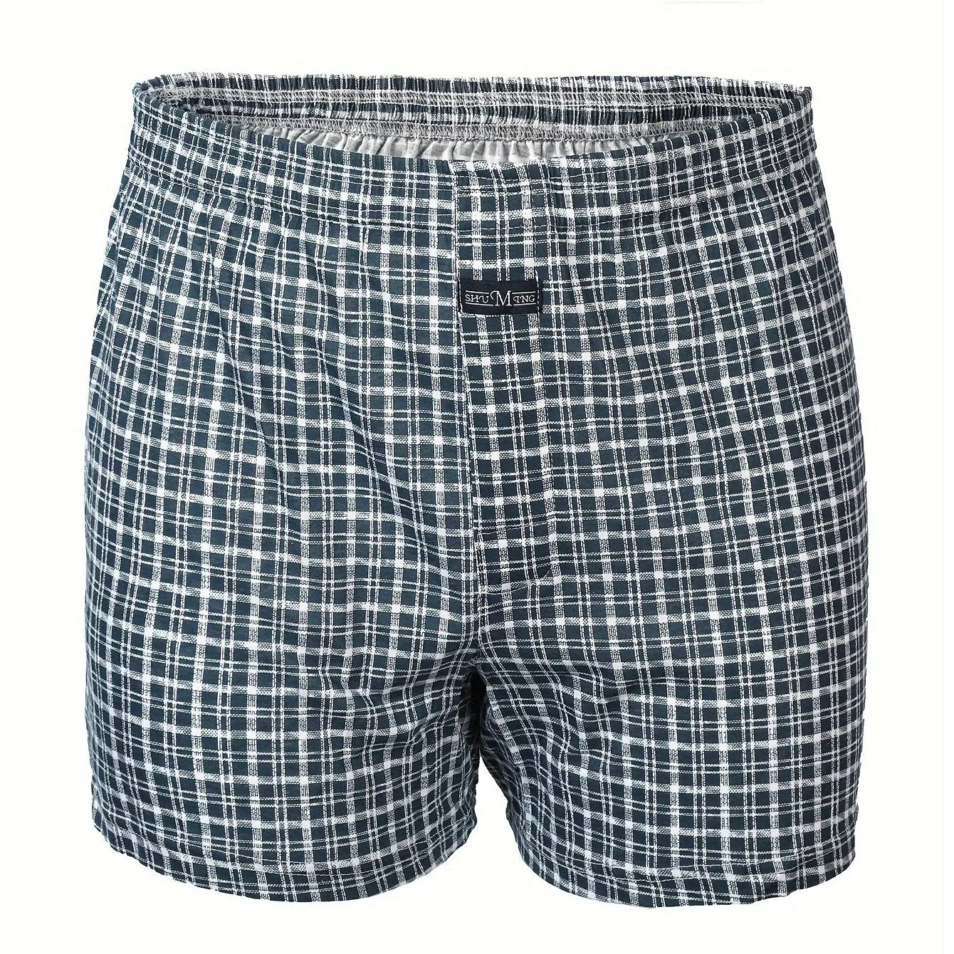 Men's cotton Comfortable Plaid Boxers Underwear