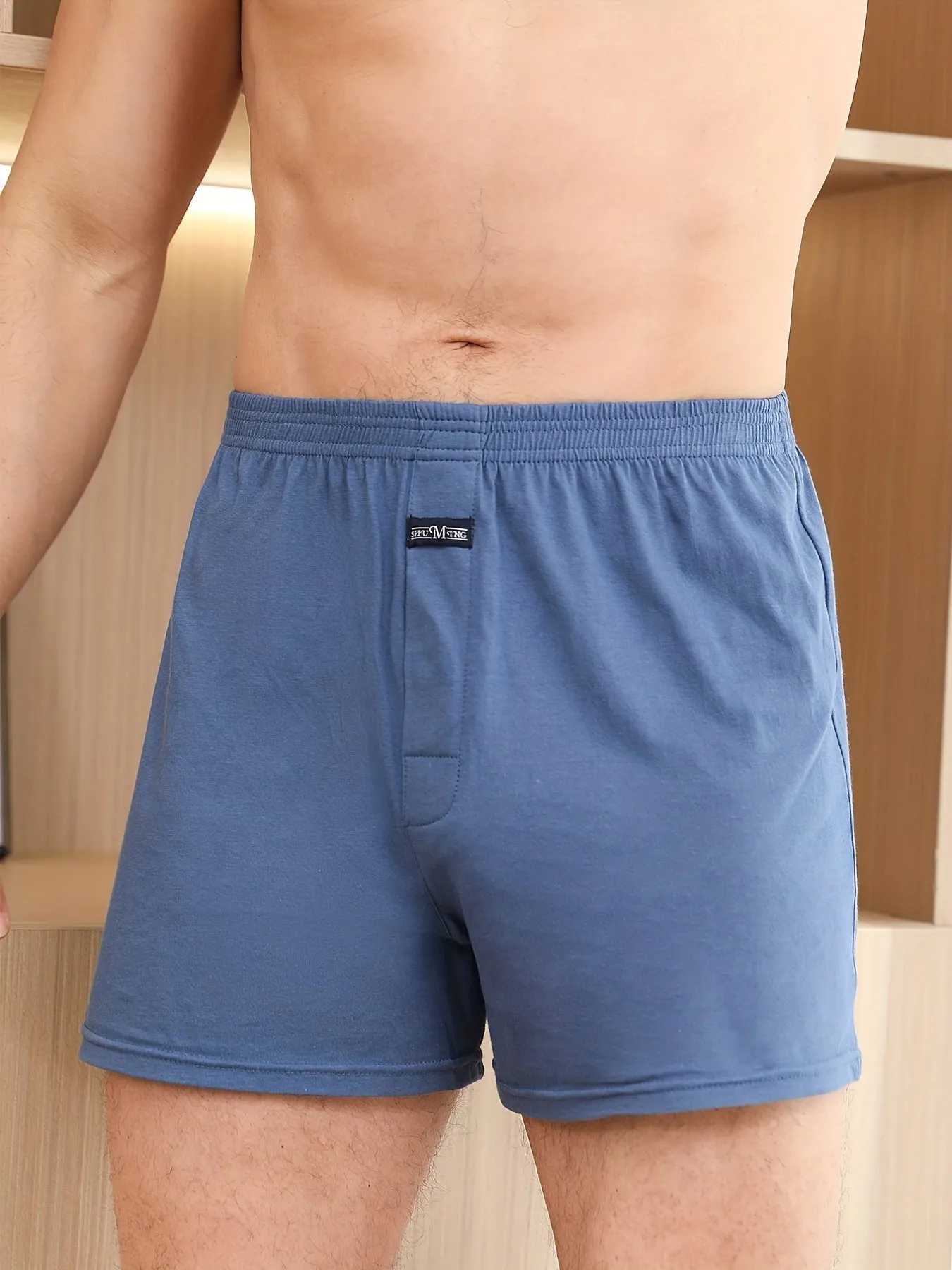 Men's cotton Comfortable Plaid Boxers Underwear