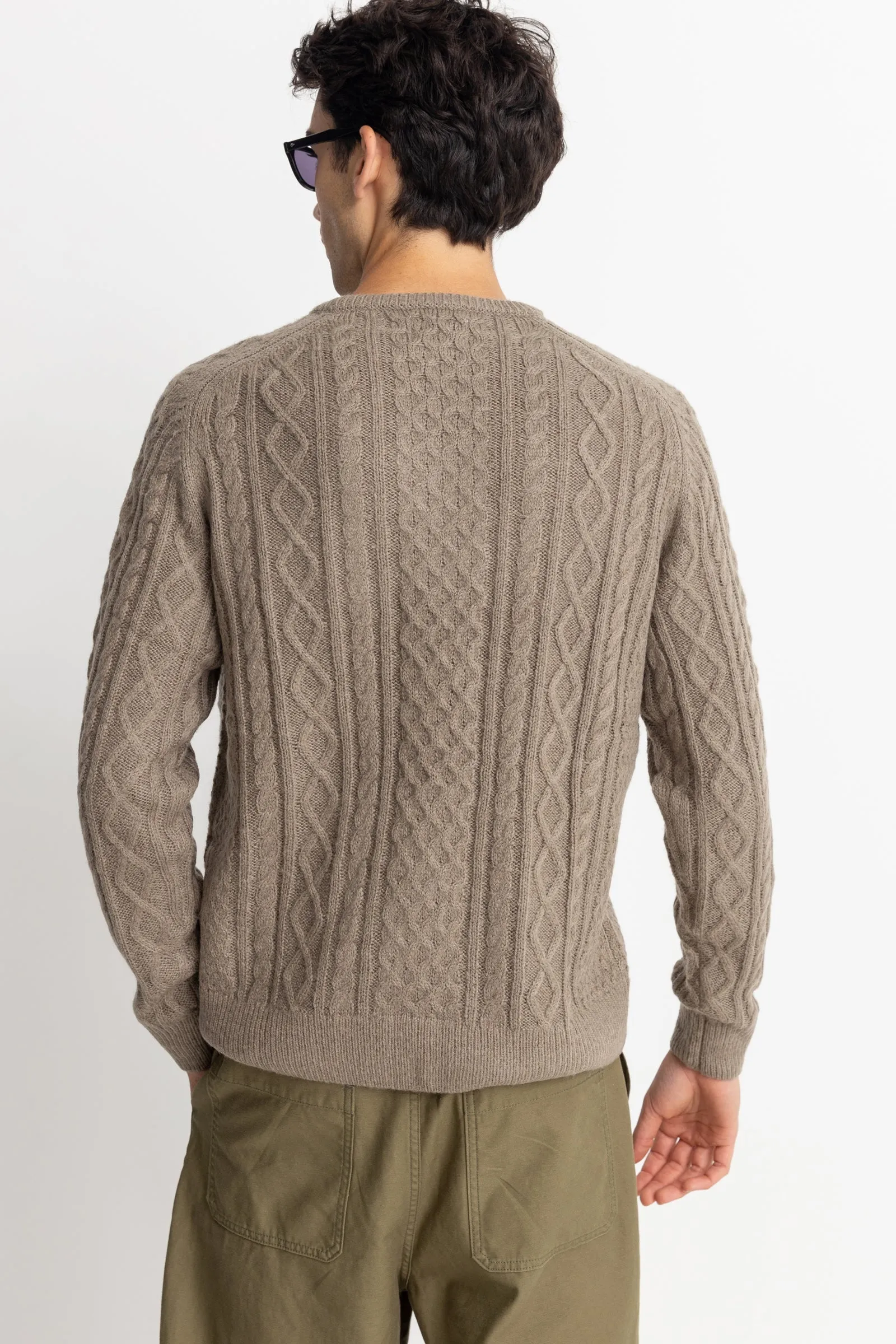 Mohair Fishermans Knit Sand