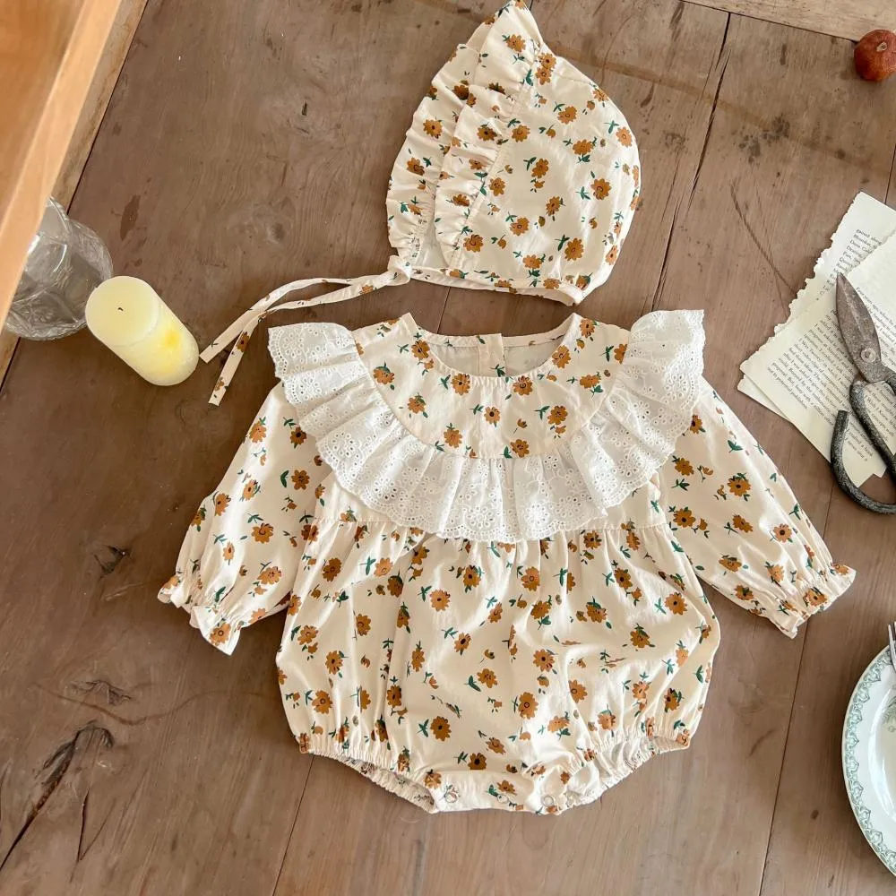 Newborn Baby Girls Floral Romper Baby Wholesales