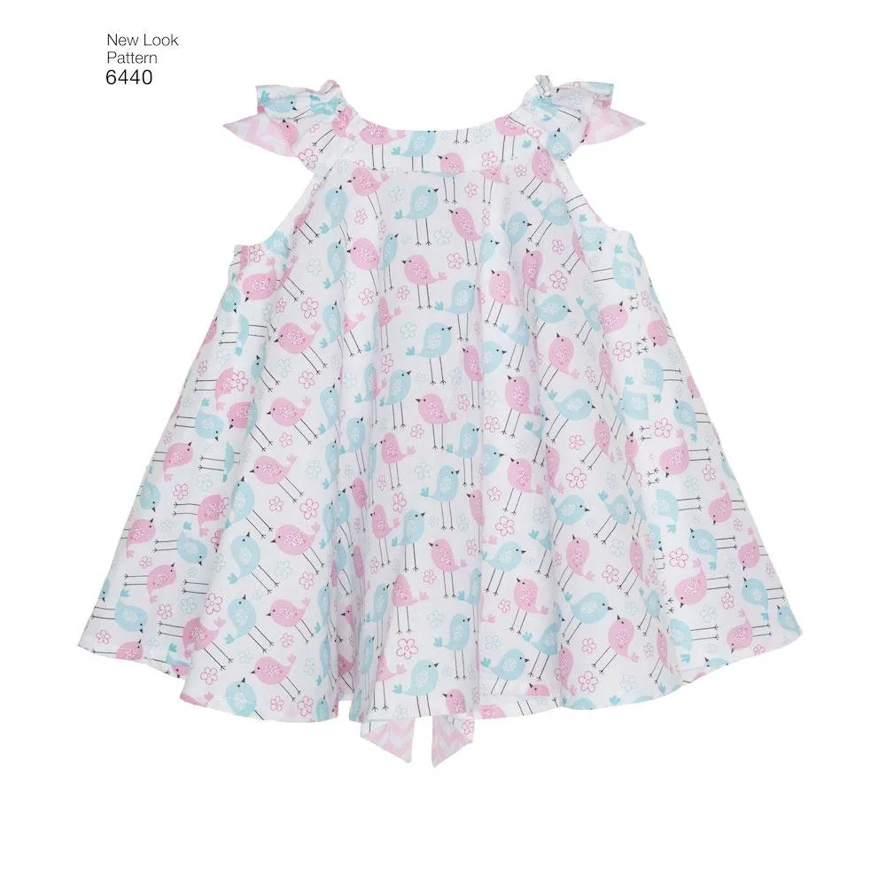 Newlook Pattern 6440 Babies' Romper and Sundress with Panties