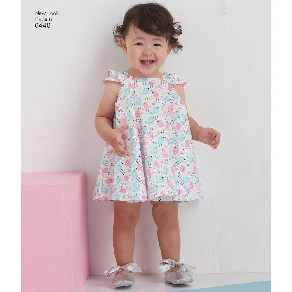 Newlook Pattern 6440 Babies' Romper and Sundress with Panties