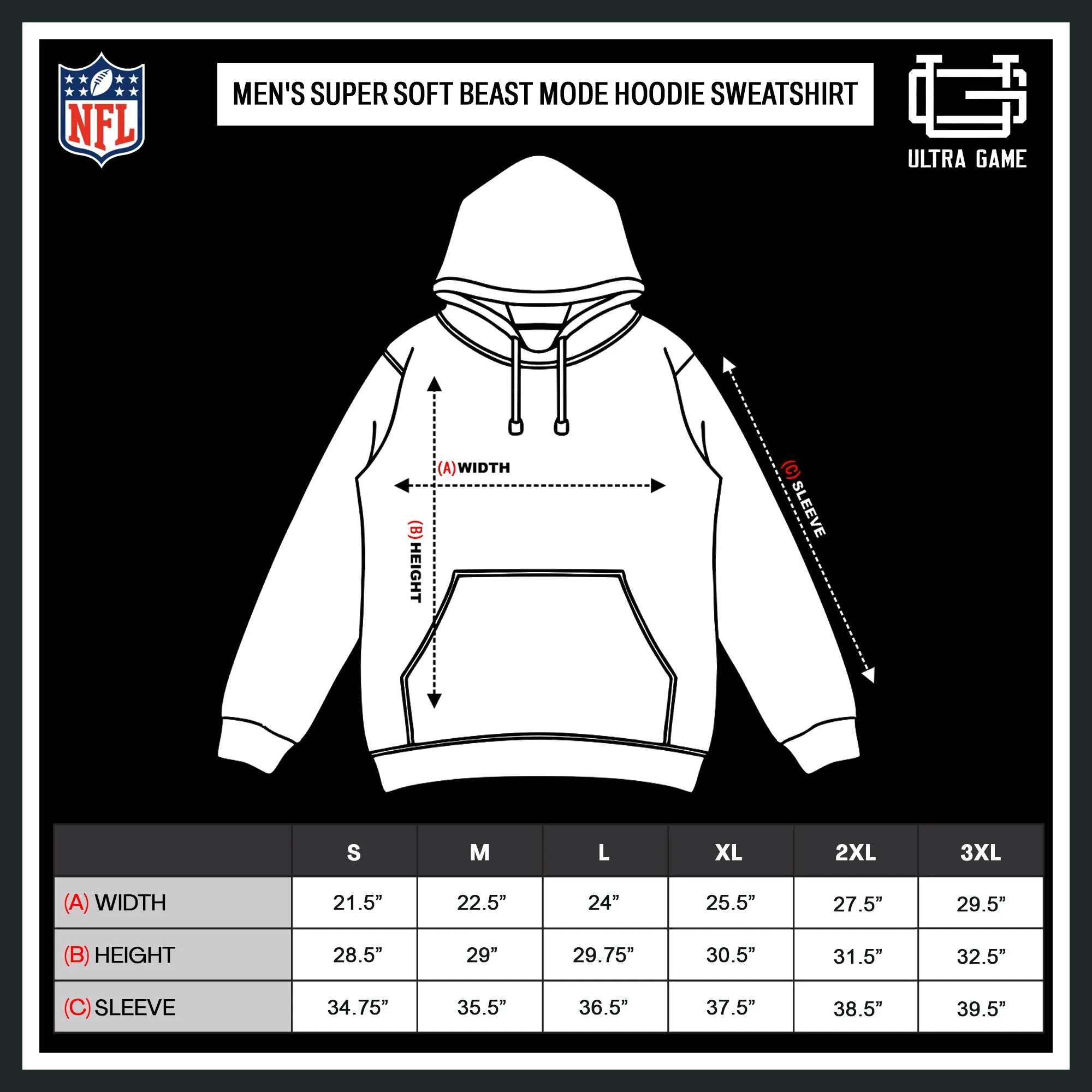 NFL Official Adults Unisex Super Soft Beast Mode Hoodie Sweatshirt|Houston Texans