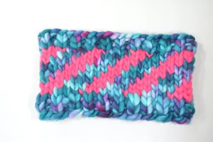 Oblique Headband in Sexy Nerd and Magenta-100% wool