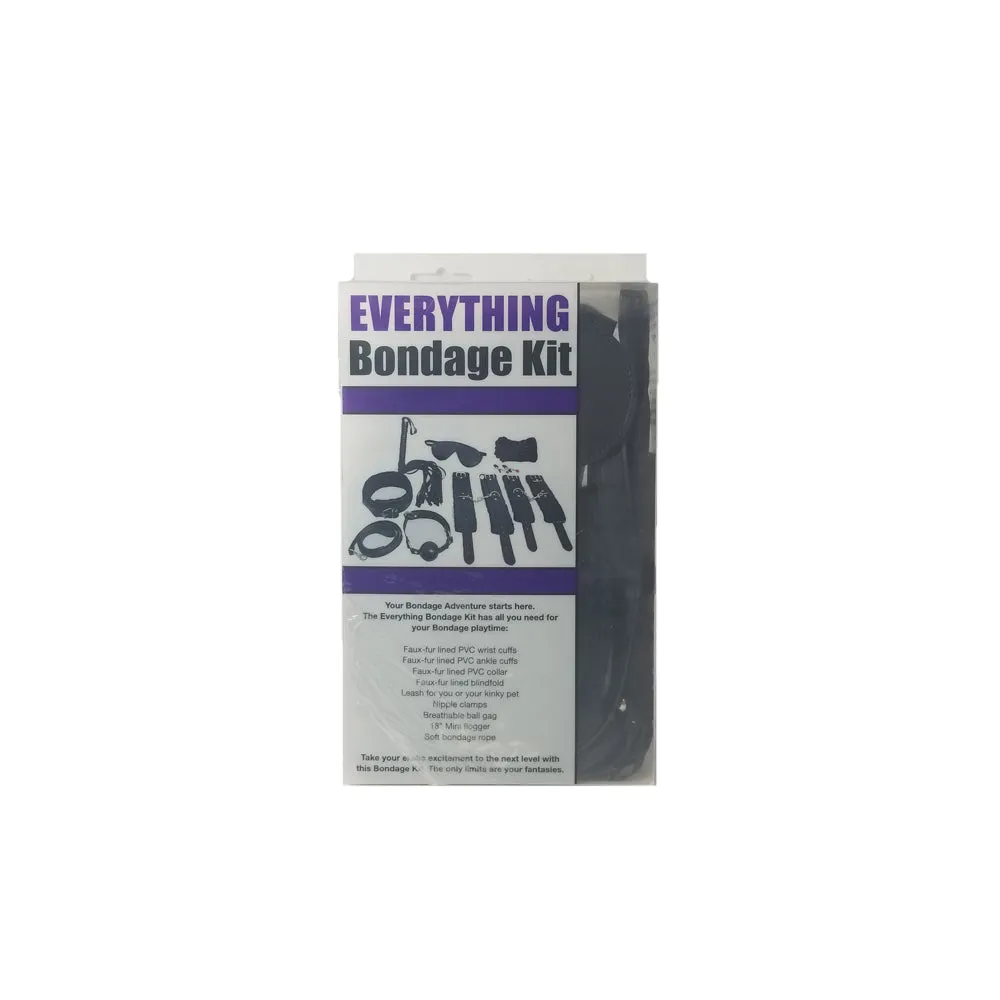 Plesur Everything Bondage 12 Piece Kit - Black