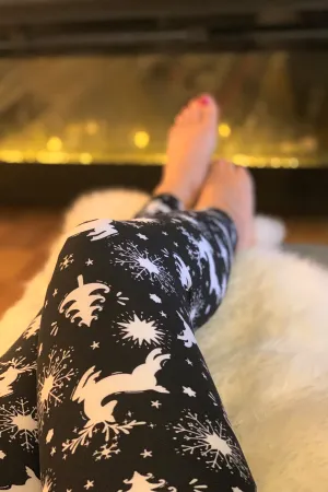 Reindeer Print Leggings