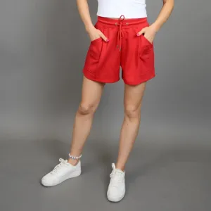 SENZA KNIT SHORT -  CHERRY RED