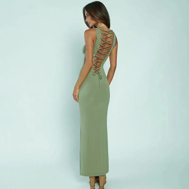 Slim Elegant Sensational Chic Flawless Stunning Long Maxi Dress