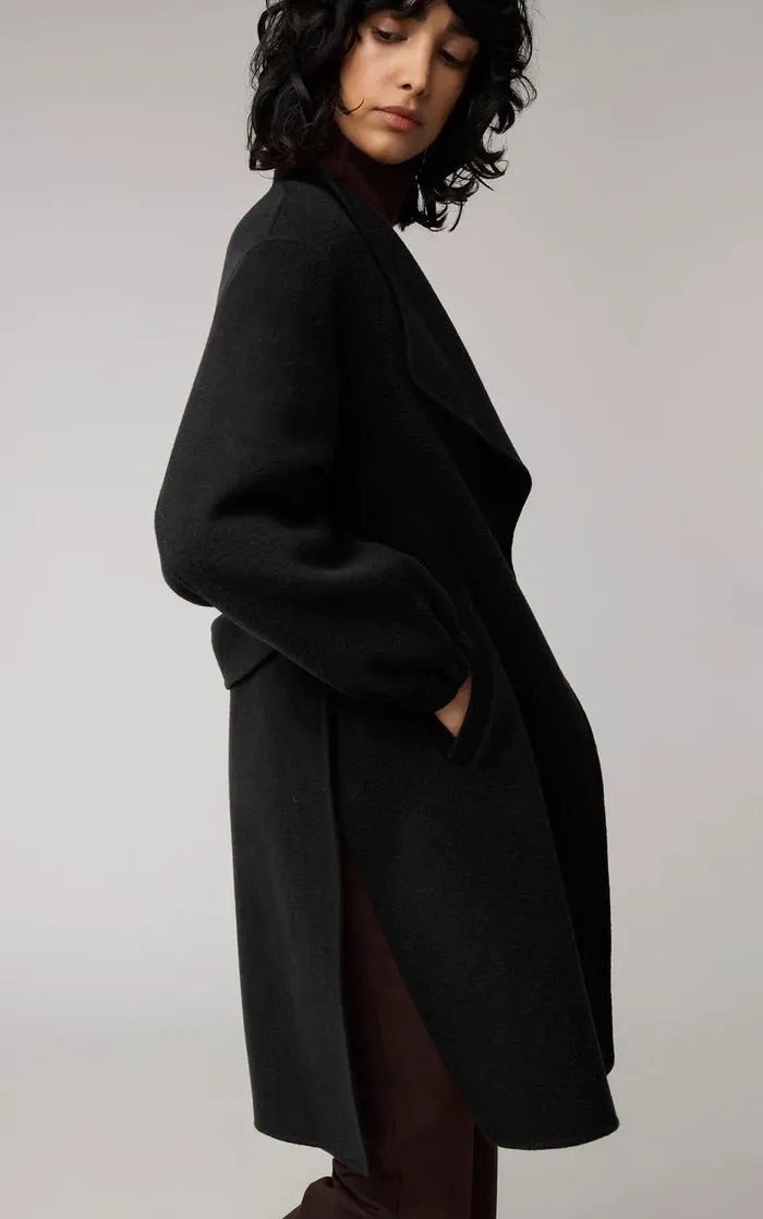 SOIA&KYO SUZIE - Relaxed-Fit Double Face Wool Martingale Coat