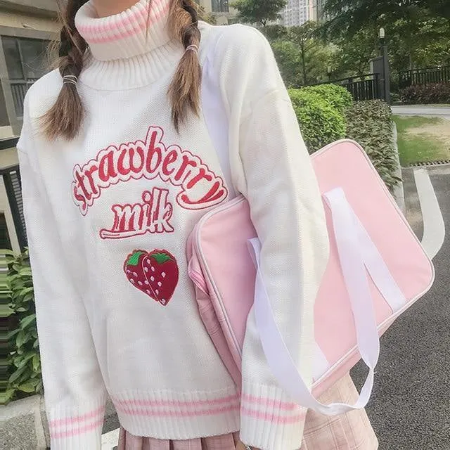 Strawberry Milk Knit Sweater