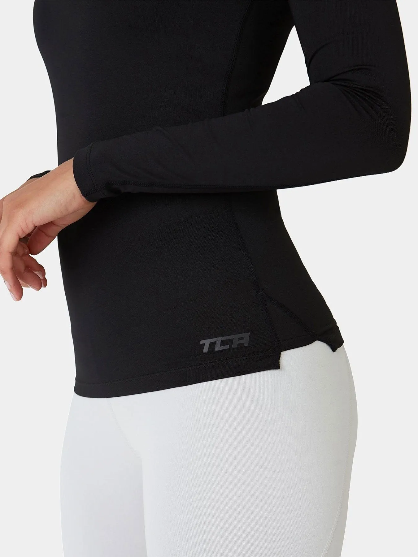 SuperThermal Long Sleeve Compression Base Layer Crew Neck Top for Women With Brushed Inner Fabric