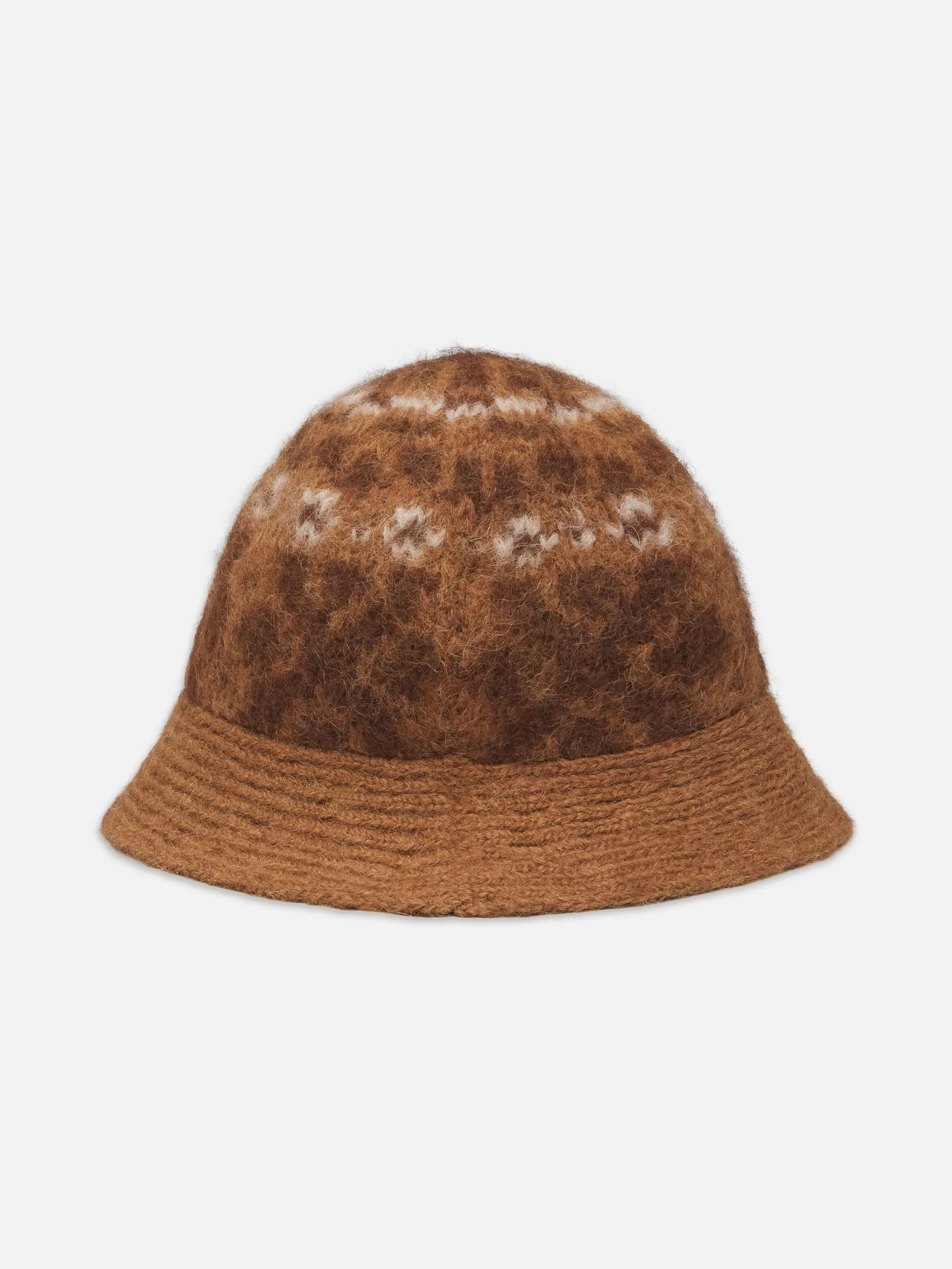 The Fair Isle Bucket Hat -- Camel Multi