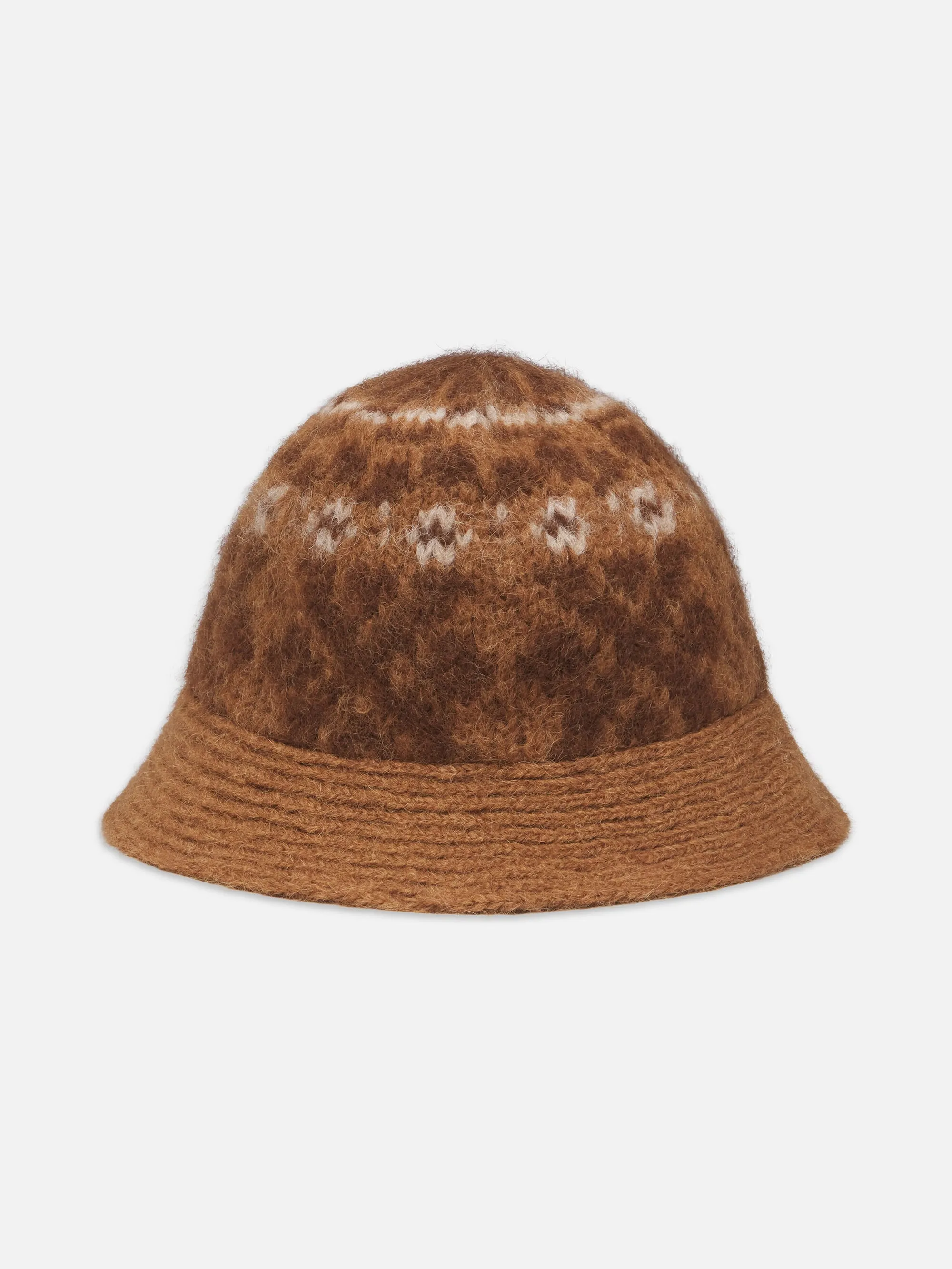 The Fair Isle Bucket Hat -- Camel Multi