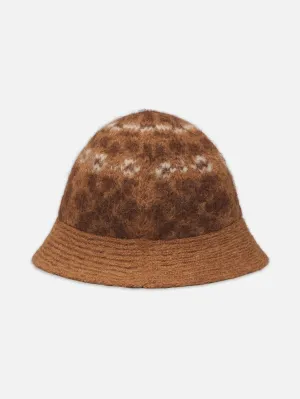 The Fair Isle Bucket Hat -- Camel Multi