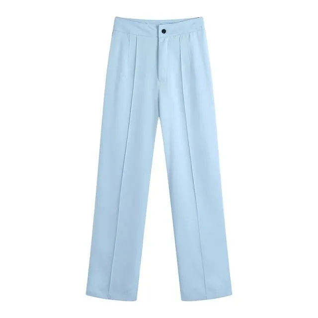 TRAF Classic and Comfortable High Waist Zipper Fly Pants