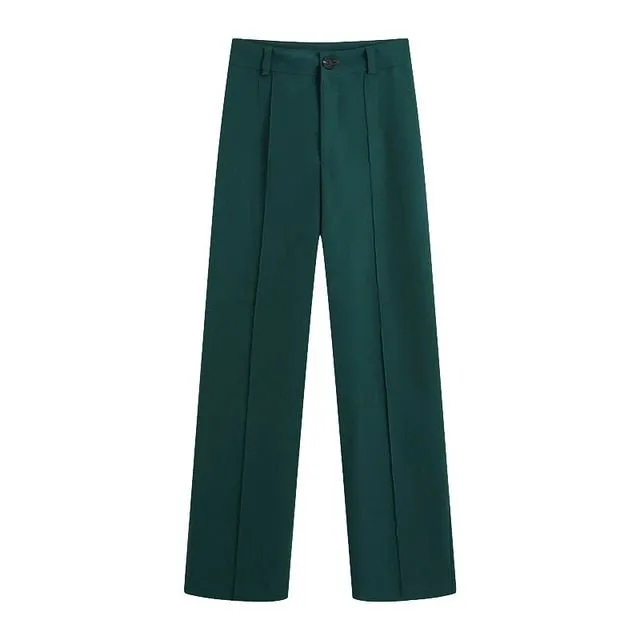 TRAF Classic and Comfortable High Waist Zipper Fly Pants