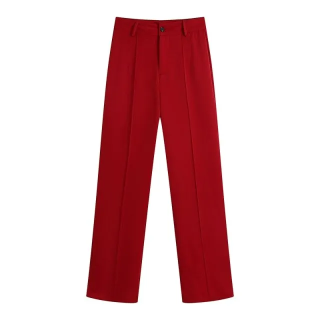 TRAF Classic and Comfortable High Waist Zipper Fly Pants