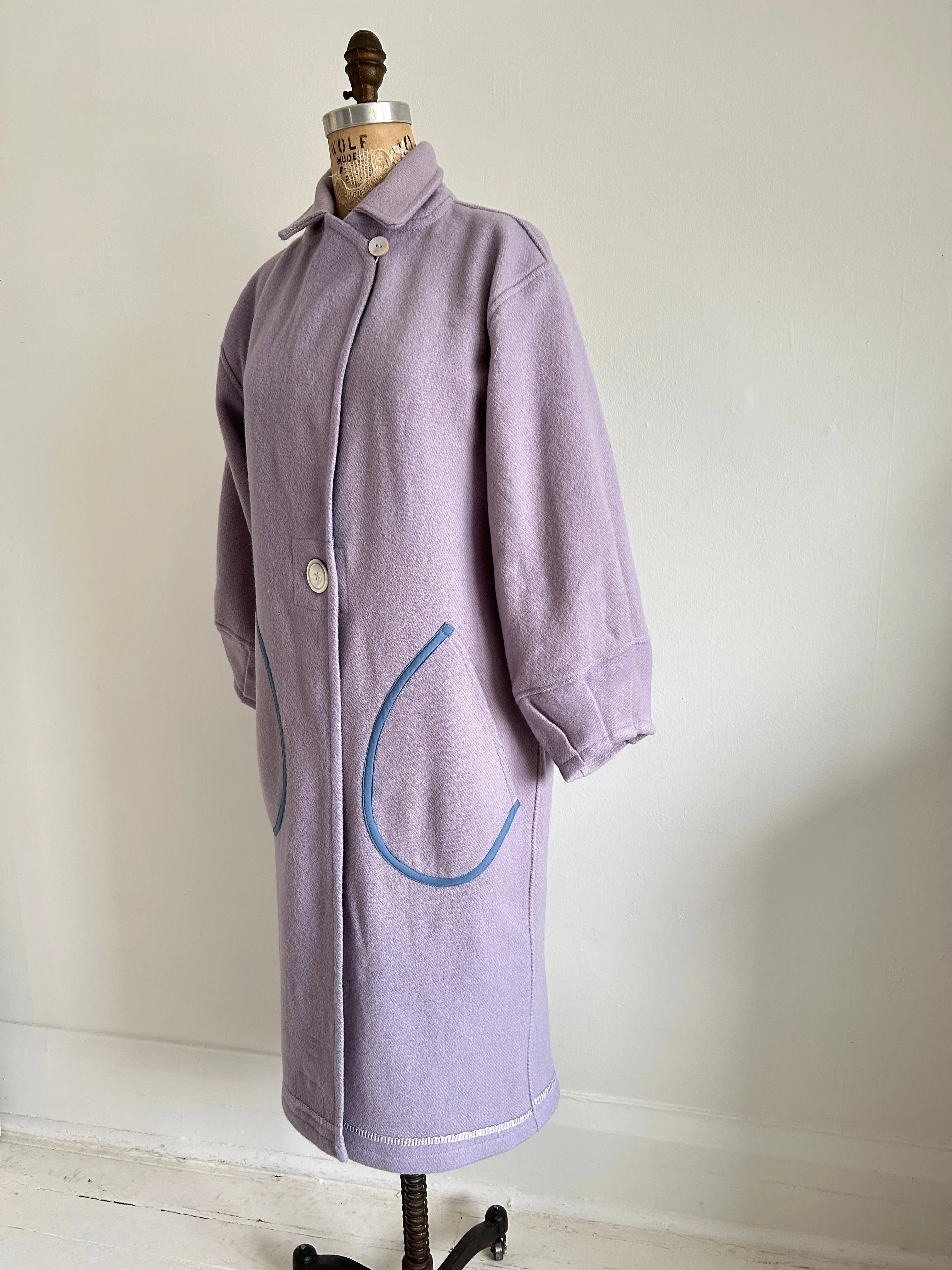 Trench with Vintage Wool Blankets Size S/M & XL/2X #TRENCH7